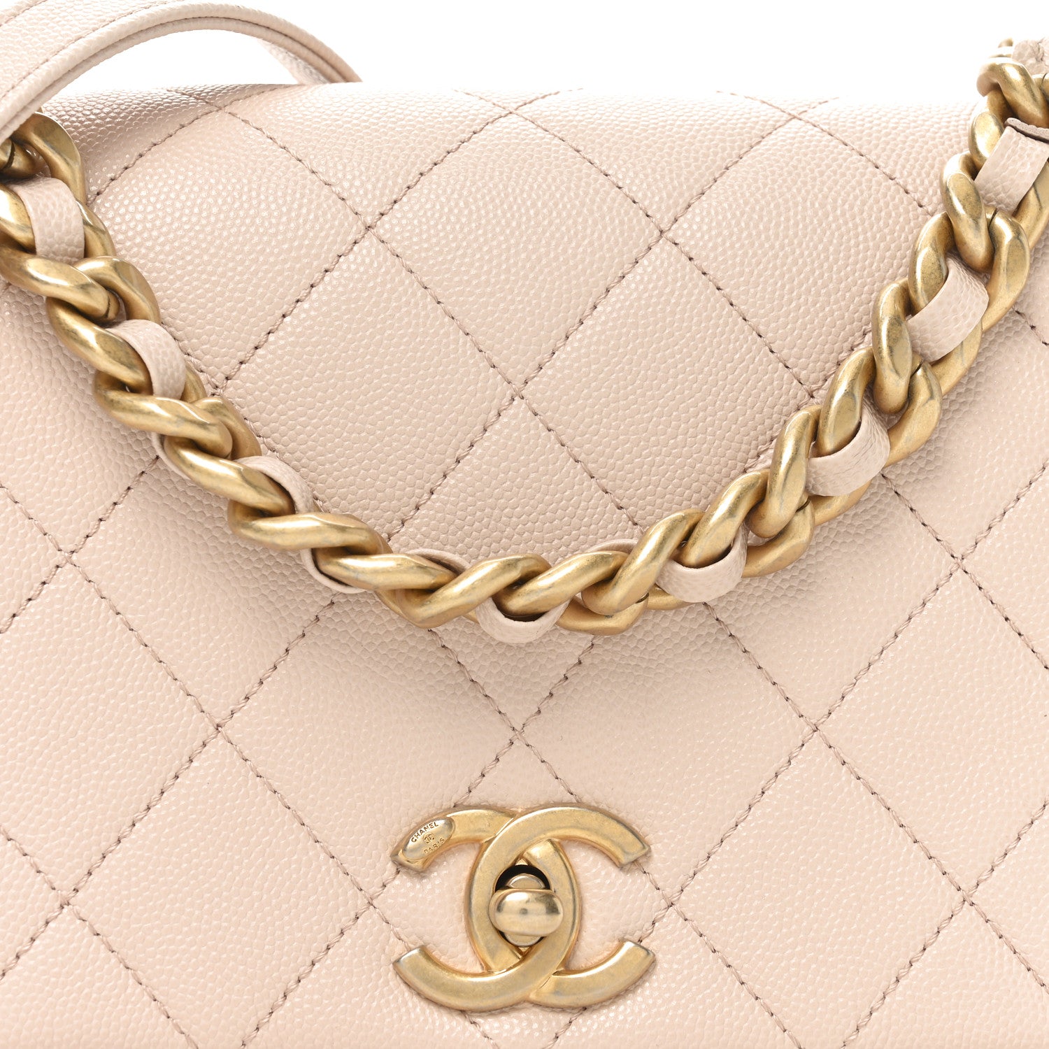 Chanel Caviar Quilted Small Fashion Therapy Flap Bag Beige 8 of 11