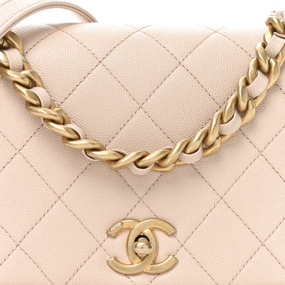 Chanel Caviar Quilted Small Fashion Therapy Flap Bag Beige 8 of 11