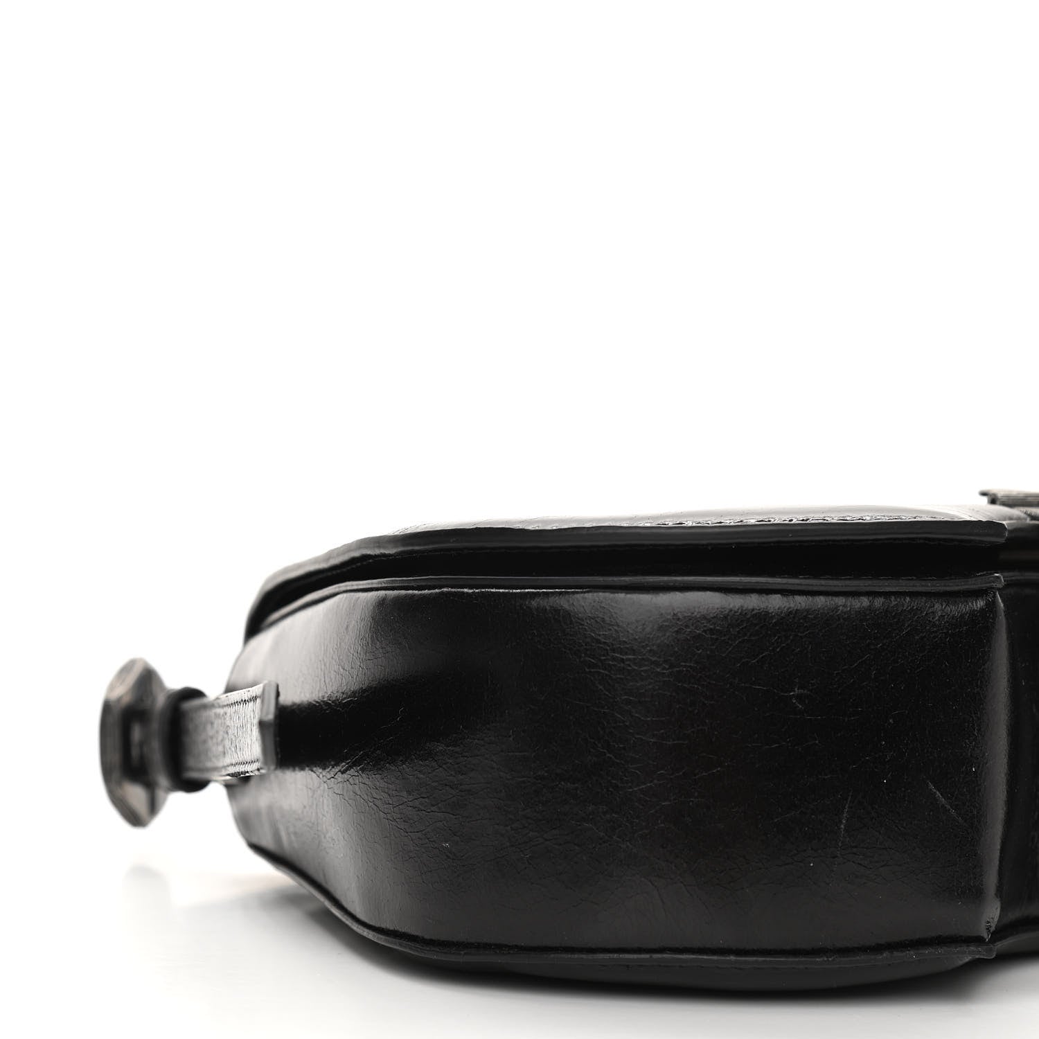 Off-White Calfskin Swiss Binder Flap Bag Black 11 of 12