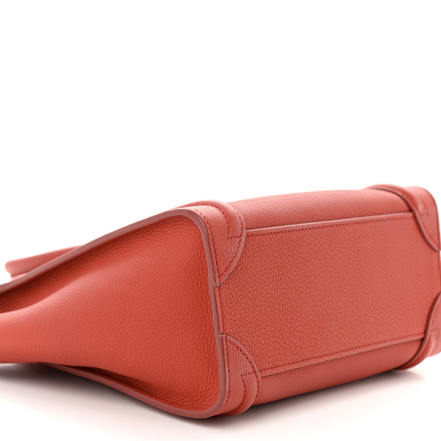 Drummed Calfskin Nano Luggage Terracotta