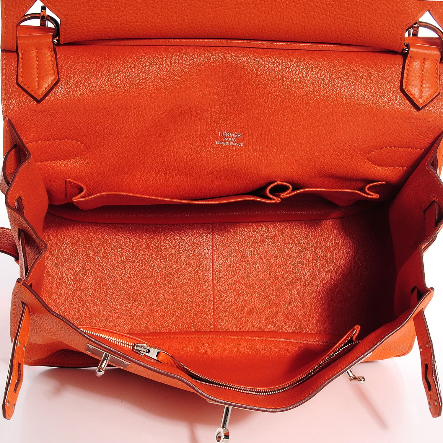 Hermes Taurillon Clemence Jypsiere 34 Orange 5 of 22