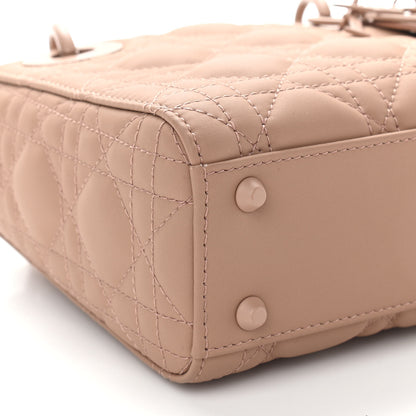 Christian Dior Ultra Matte Calfskin Cannage Mini Lady Dior Light Beige 9 of 11