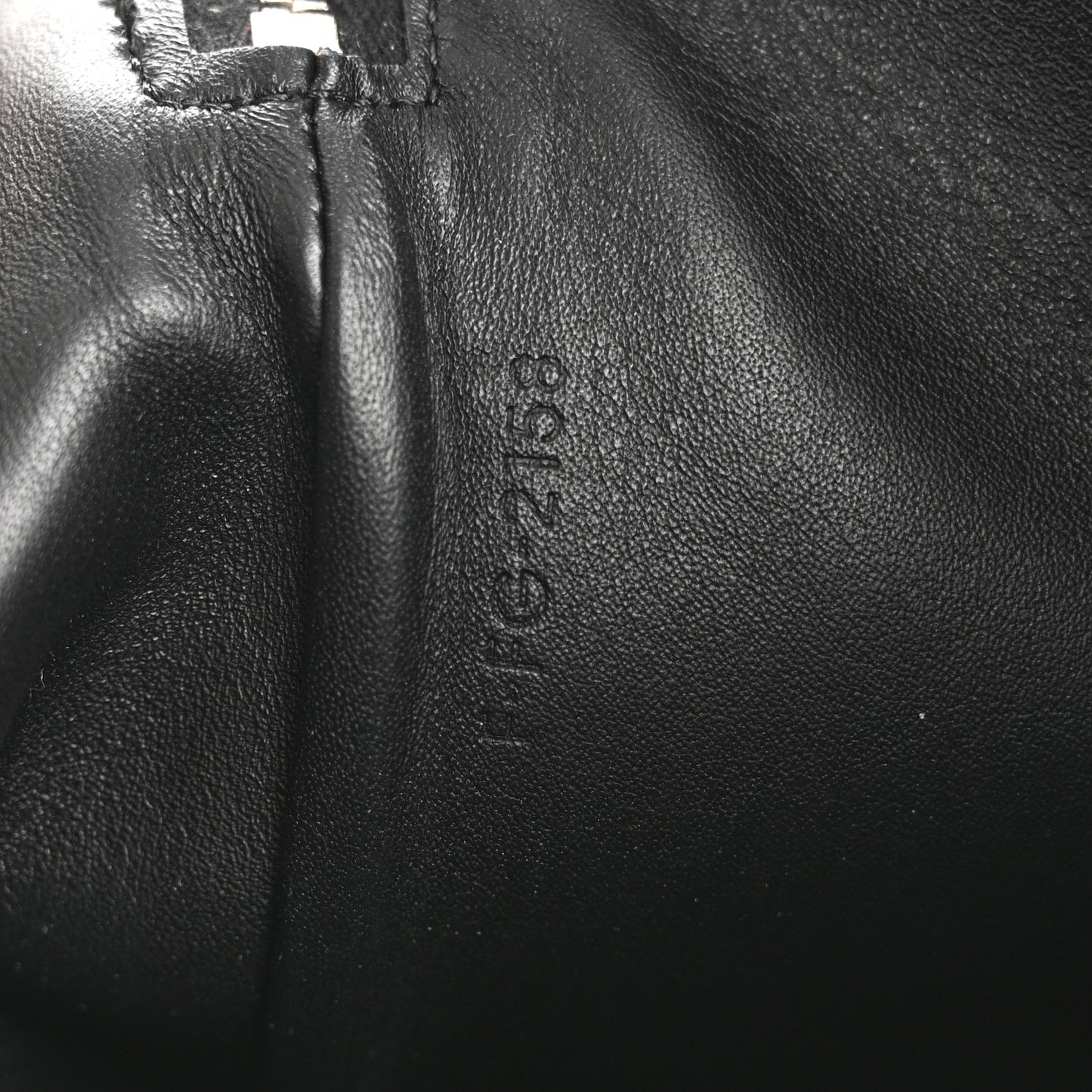 Calfskin Large Made In Clutch Pouch Black