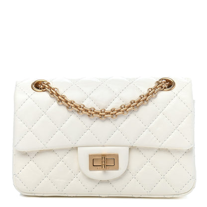 Chanel Aged Calfskin Quilted 2.55 Reissue Mini Flap White 1 of 9