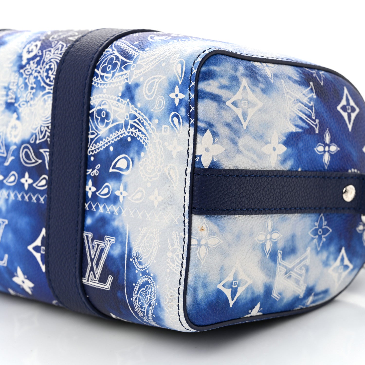 Louis Vuitton Cowhide Monogram Bandana City Keepall Blue 1736932