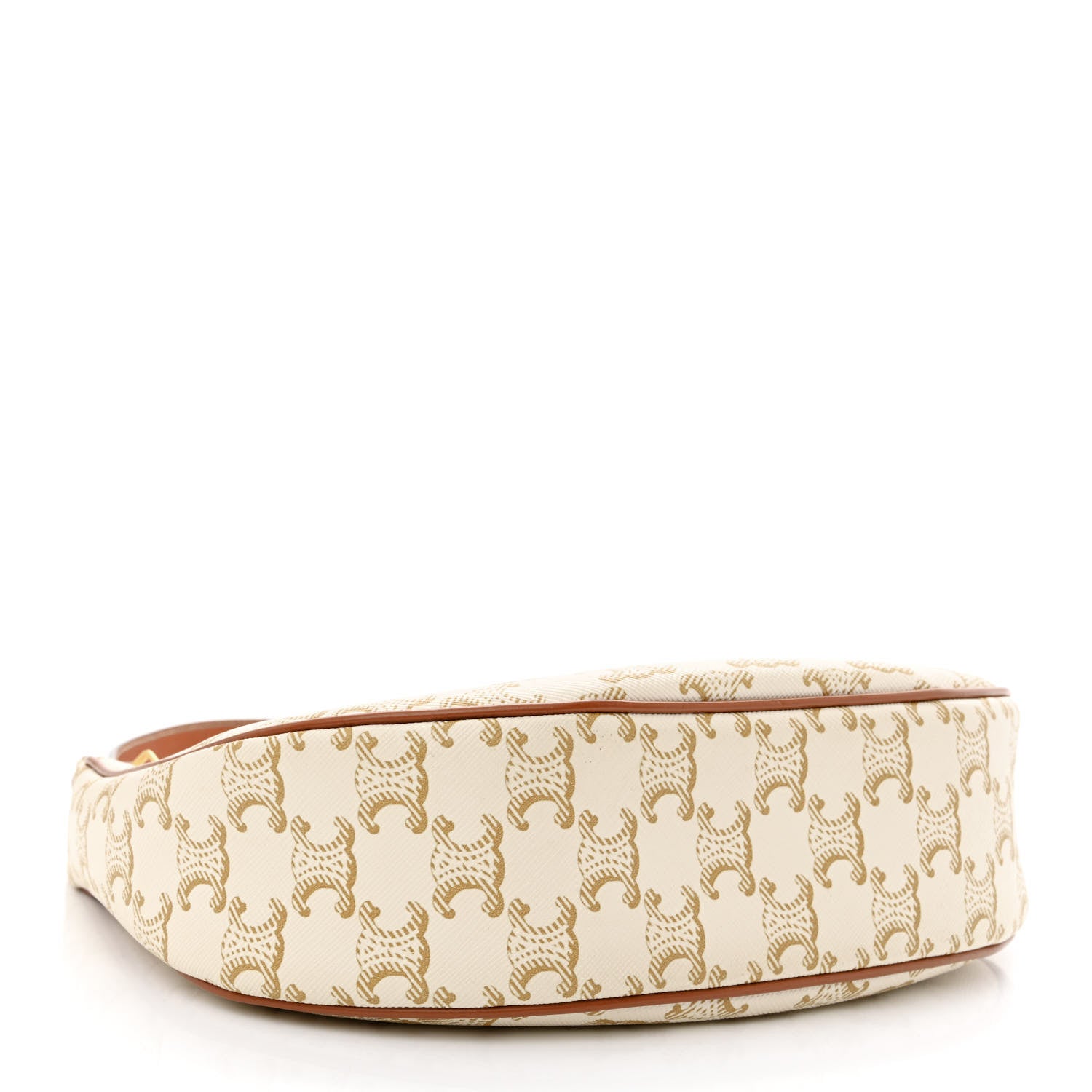 Celine Canvas Calfskin Ava Triomphe Shoulder Bag White 4 of 10