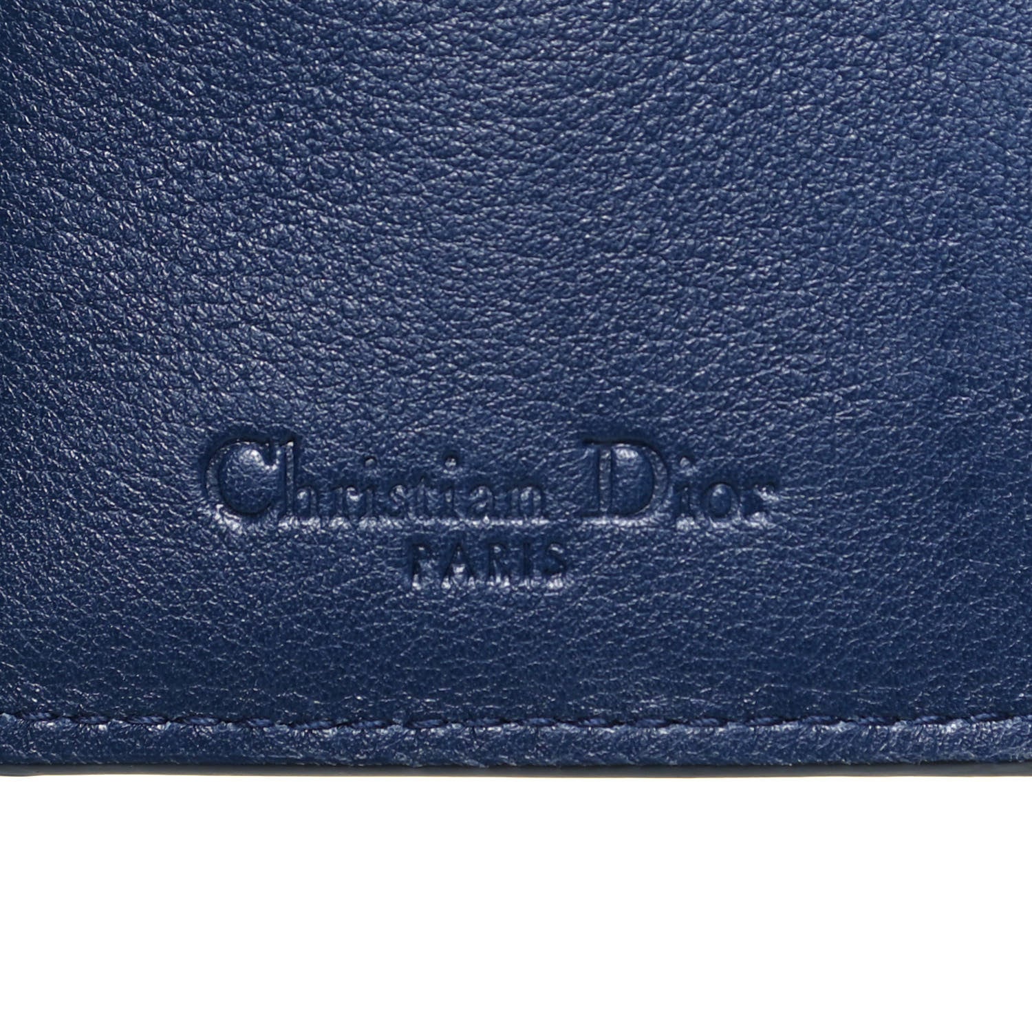Christian Dior Lambskin Cannage Studded Lady Dior Card Holder Navy 6 of 8