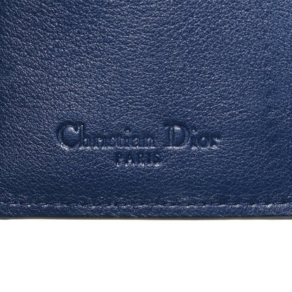 Christian Dior Lambskin Cannage Studded Lady Dior Card Holder Navy 6 of 8