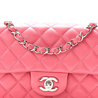 Chanel Lambskin Quilted Mini Rectangular Flap Pink 8 of 10