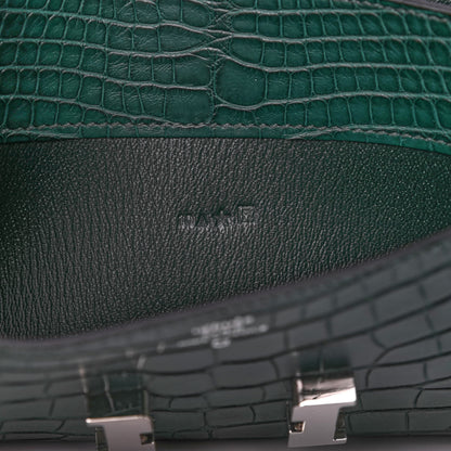 Hermes Matte Alligator Constance Wallet Vert Titien 7 of 8