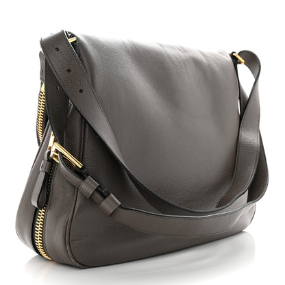Tom Ford Pebbled Calfskin Medium Jennifer Graphite 3 of 17