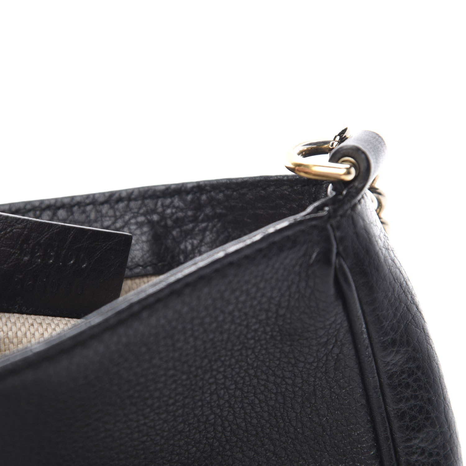 Gucci Pebbled Calfskin Small Soho Flap Crossbody Black 9 of 10