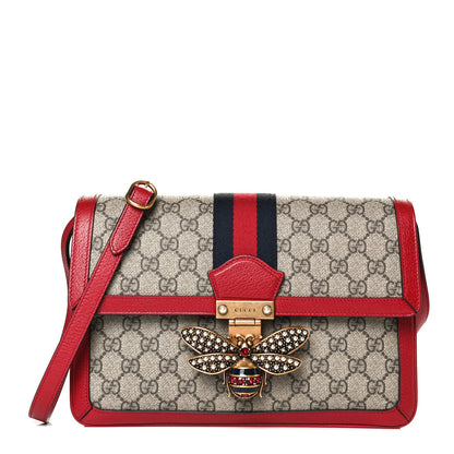 Gucci GG Supreme Monogram Medium Queen Margaret Shoulder Bag Red 1 of 5