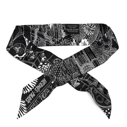 Hermes Silk Animapolis Twilly Black White 1 of 4