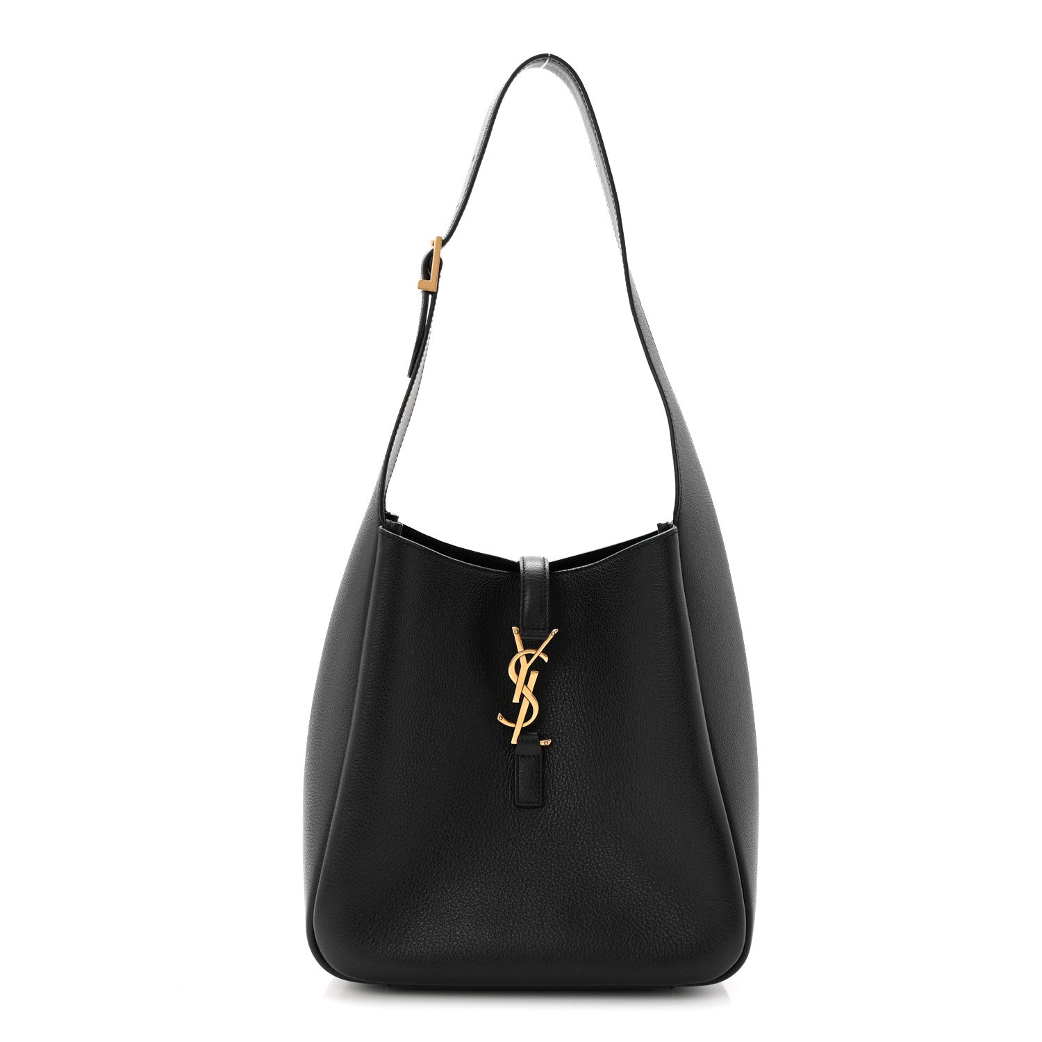 Saint Laurent Grained Calfskin Small Le 5 A 7 Soft Hobo Black 1 of 11