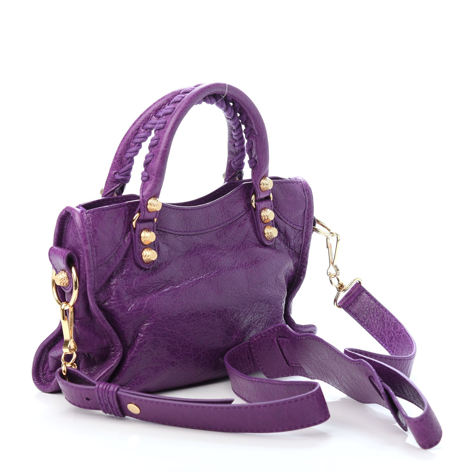 Balenciaga Agneau Giant 12 Gold Hardware Mini City Ultraviolet 3 of 9