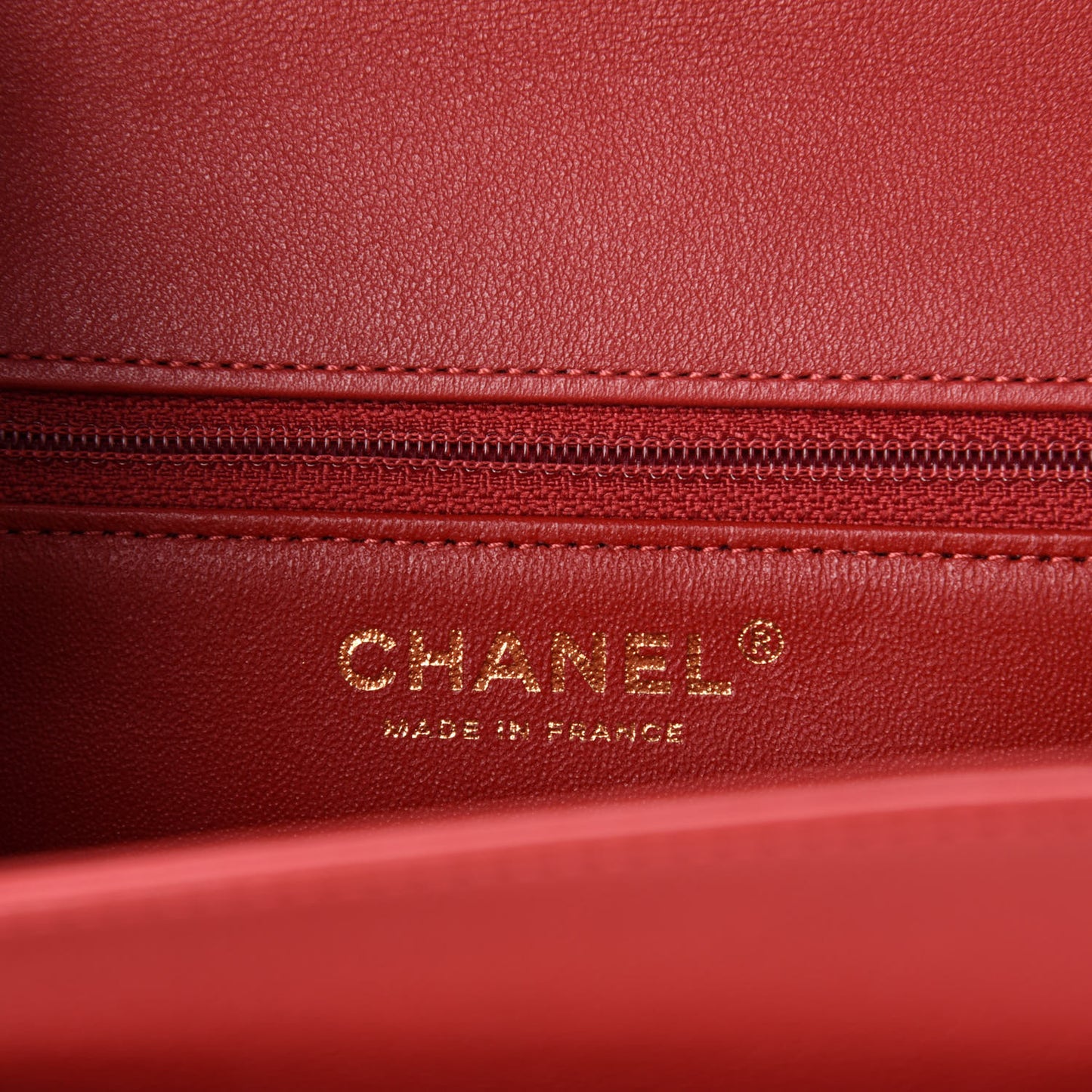 Calfskin Quilted Chevron In The City Bag Red