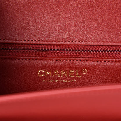 Chanel Calfskin Quilted Chevron In The City Bag Red 8 of 11