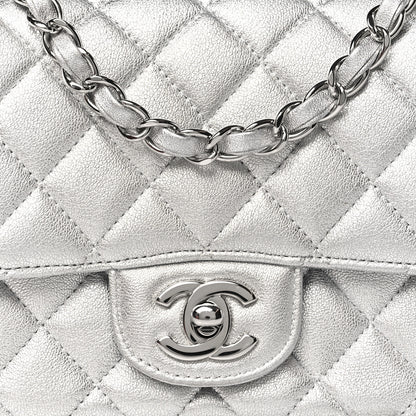 Chanel Metallic Lambskin Quilted Mini Square Flap Silver 8 of 11