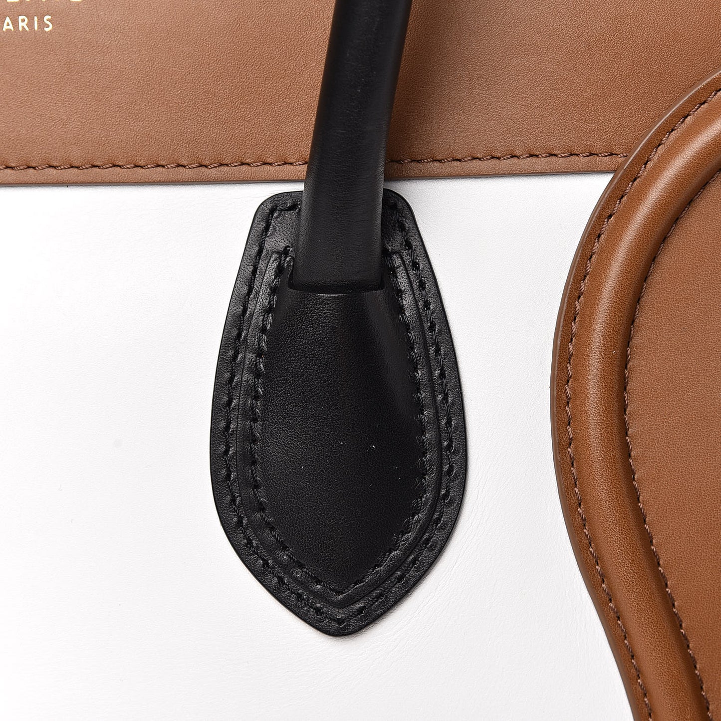 Smooth Calfskin Mini Tri-Color Luggage Brown