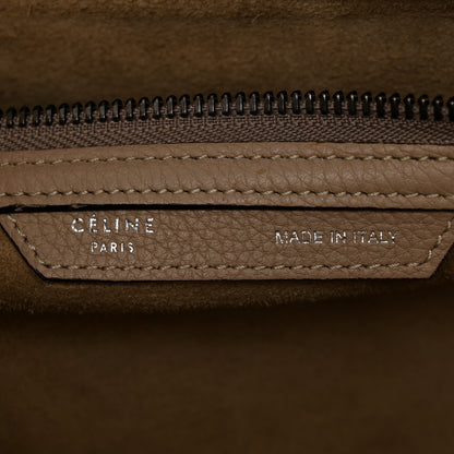 Celine Drummed Calfskin Mini Luggage Dune 6 of 12