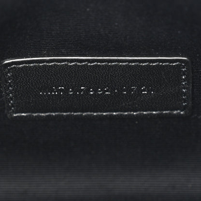 Saint Laurent Grain De Poudre Matelasse Chevron Monogram Envelope Clutch Fog 7 of 8