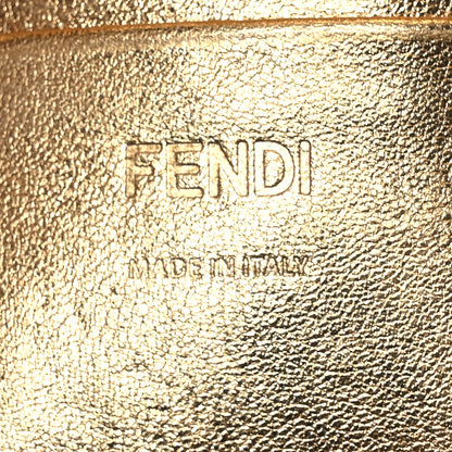 Fendi Vitello Catalan Mirror FF 1974 Embossed Mini Baguette Gold 6 of 14