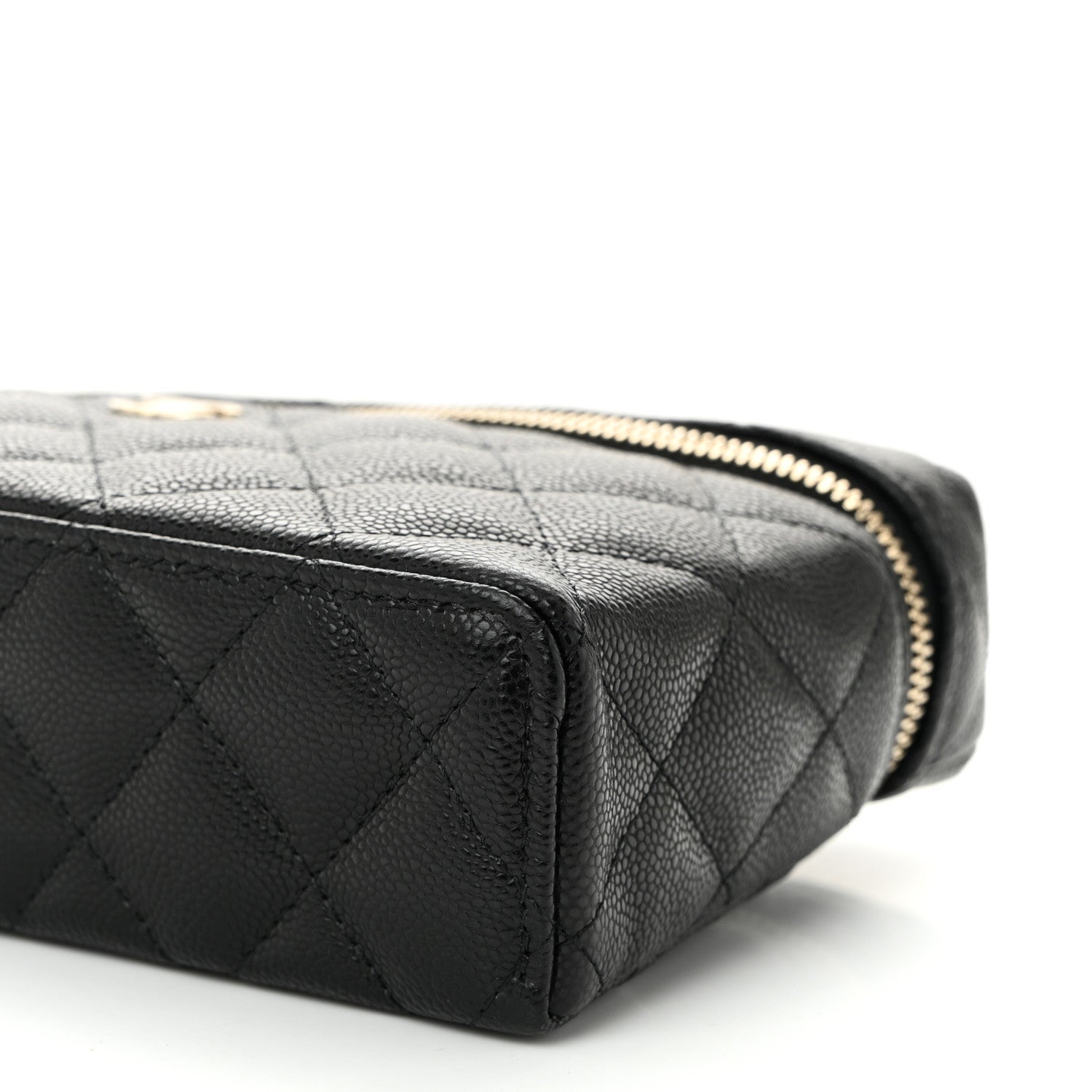 Chanel Caviar Quilted Top Handle Slim Vanity With Chain Black 10 of 11