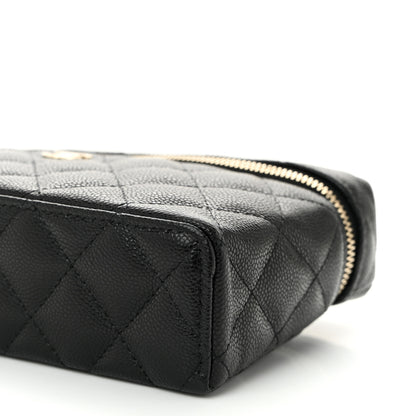 Chanel Caviar Quilted Top Handle Slim Vanity With Chain Black 10 of 11