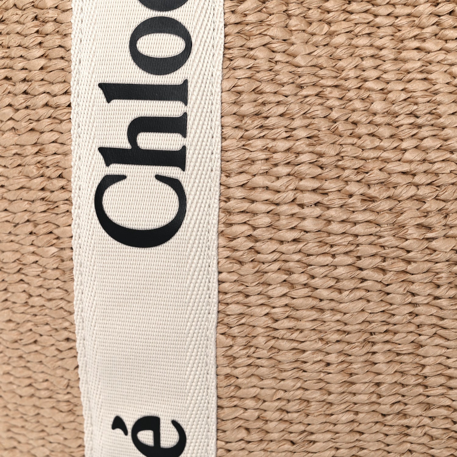 Chloe Raffia Large Woody Tote White 7 of 10