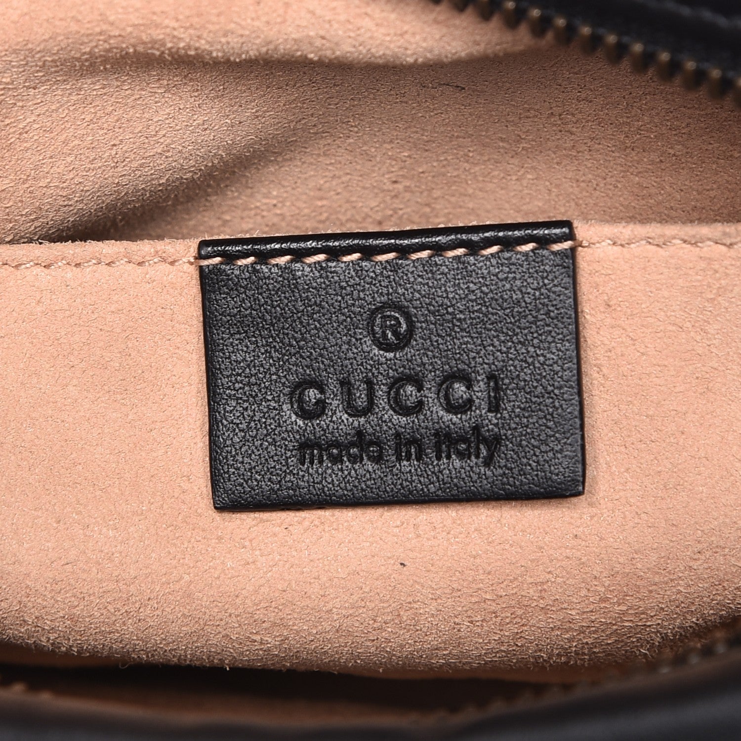 Gucci Calfskin Matelasse Mini GG Marmont Chain Shoulder Bag Black 6 of 7