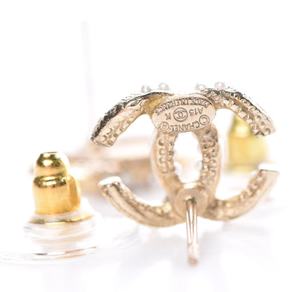 Chanel Pearl CC Earrings Gold 4 of 5