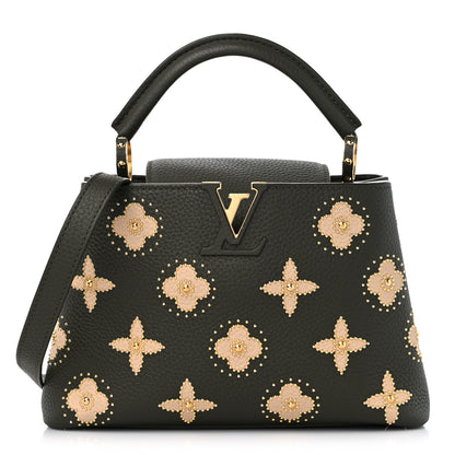 Louis Vuitton Taurillon Flowers Capucines BB Khaki 1 of 8