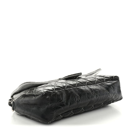 Chanel Vinyl Quilted Jumbo Melrose Degrade Flap Black 4 of 12