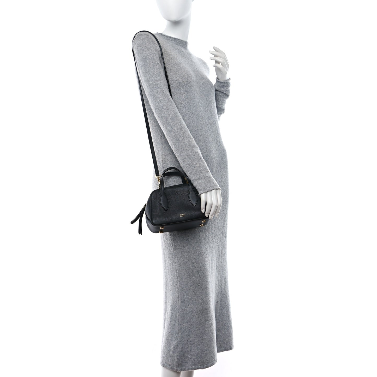 Pebbled Calfskin Small Maeve Bag Black