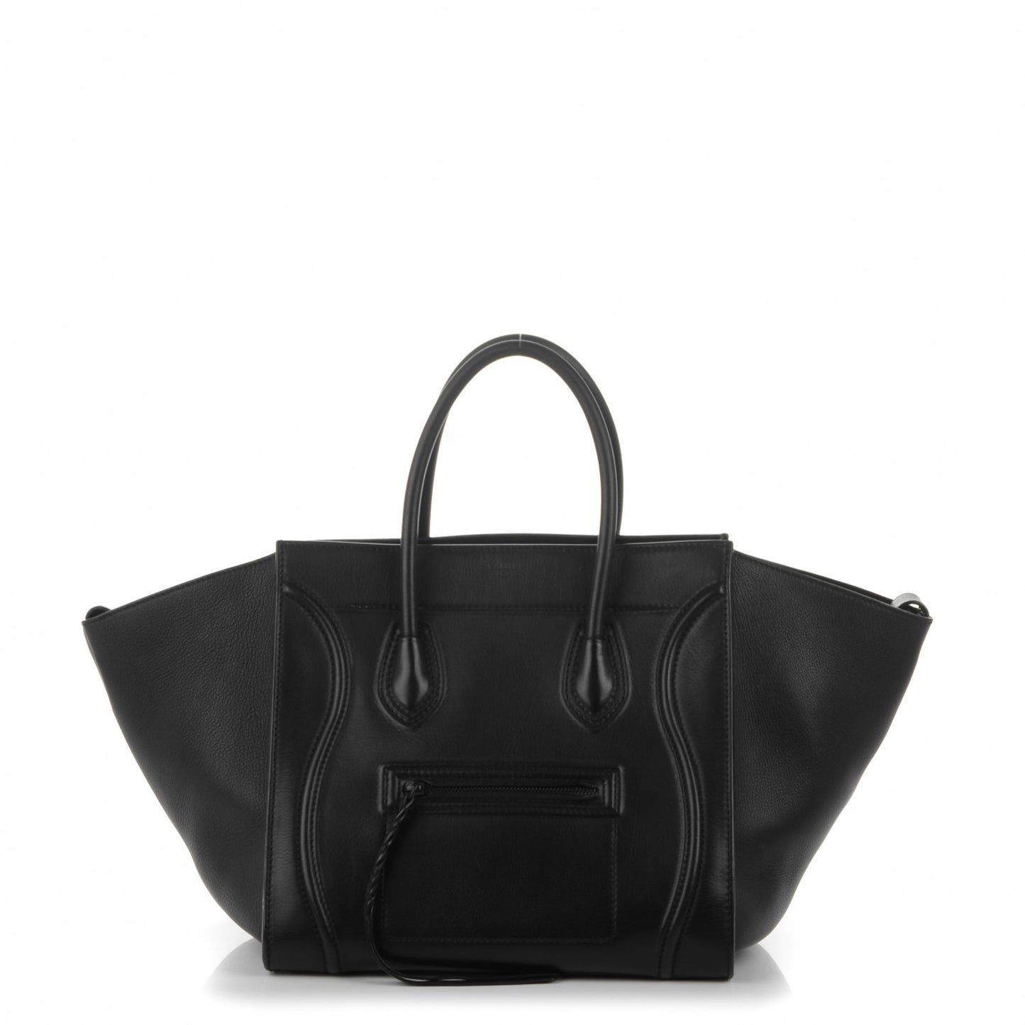 Supple Calfskin Medium Phantom Luggage Black