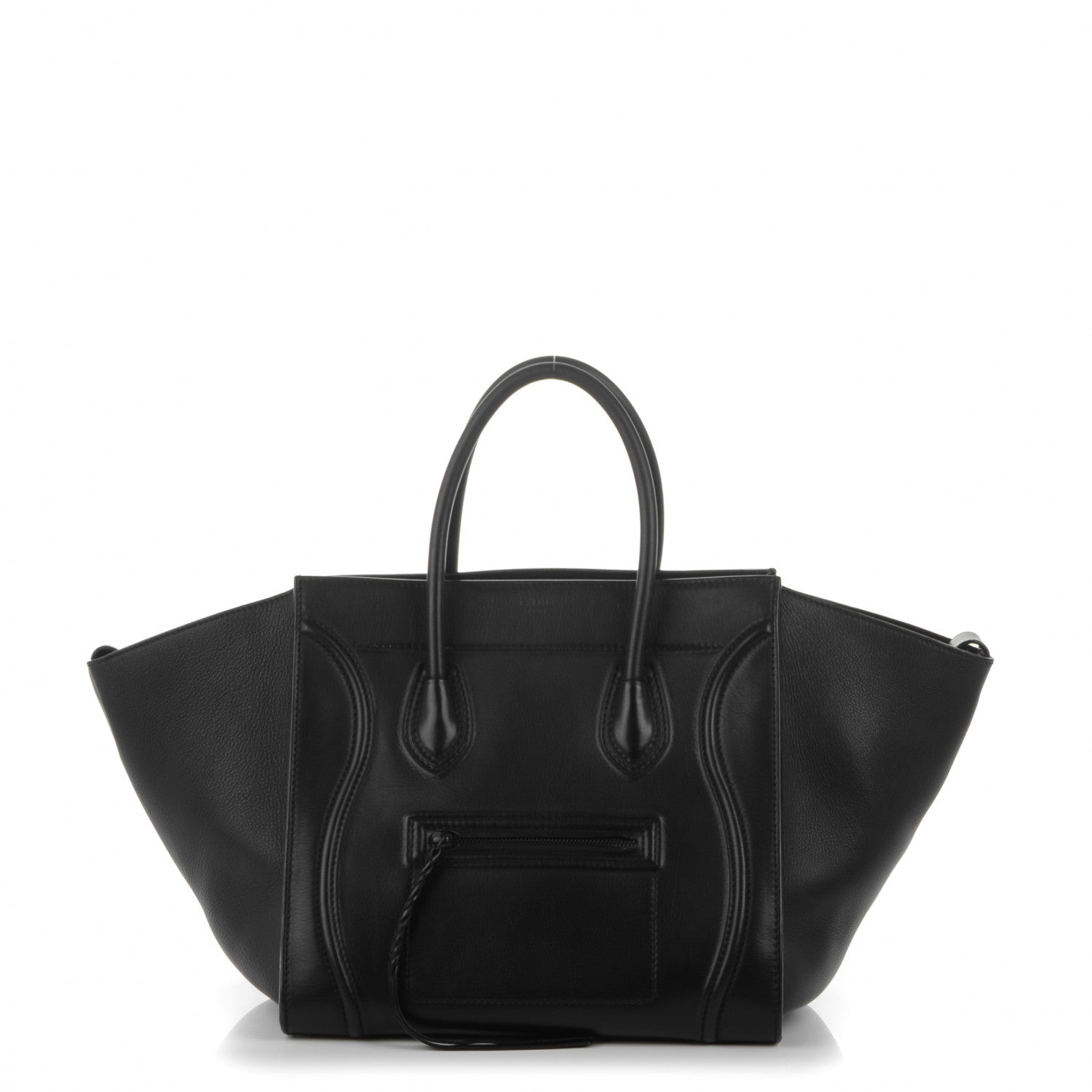 Celine Supple Calfskin Medium Phantom Luggage Black 1 of 7