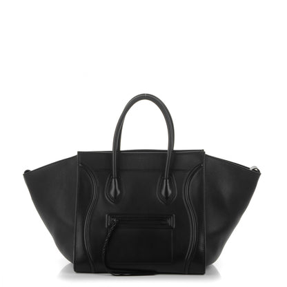 Celine Supple Calfskin Medium Phantom Luggage Black 1 of 7