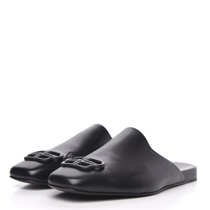 Balenciaga Smooth Calfskin Mens Cozy BB Flat Carrera Mules 43 Black 3 of 9