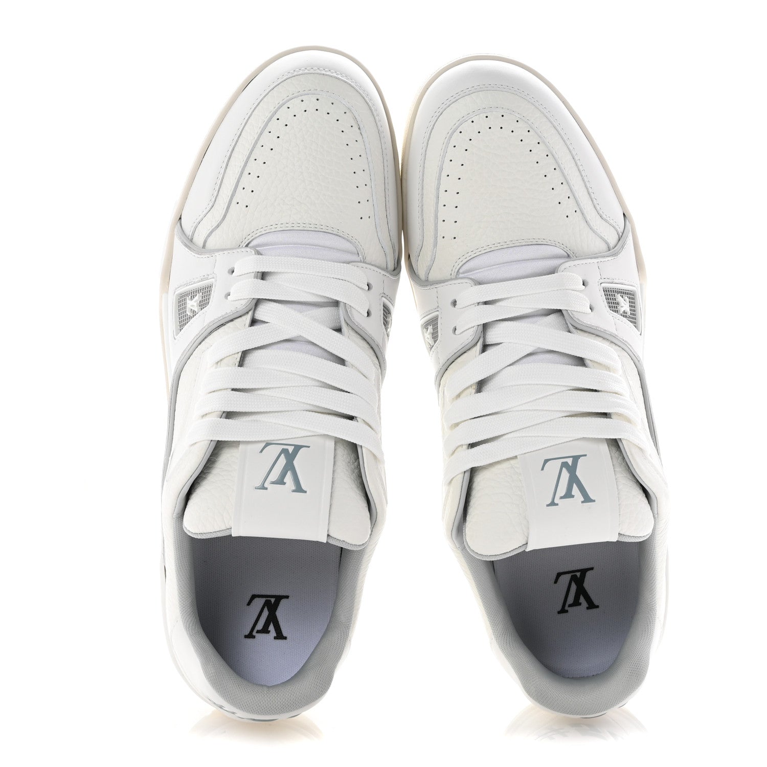 Louis Vuitton Calfskin Mens LV Trainer Sneakers 9 White 2 of 8