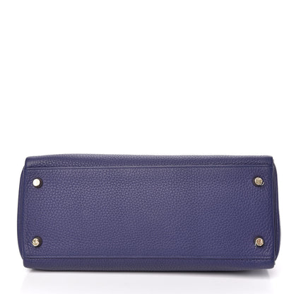 Hermes Taurillon Clemence Kelly Retourne 28 Bleu Encre 5 of 41