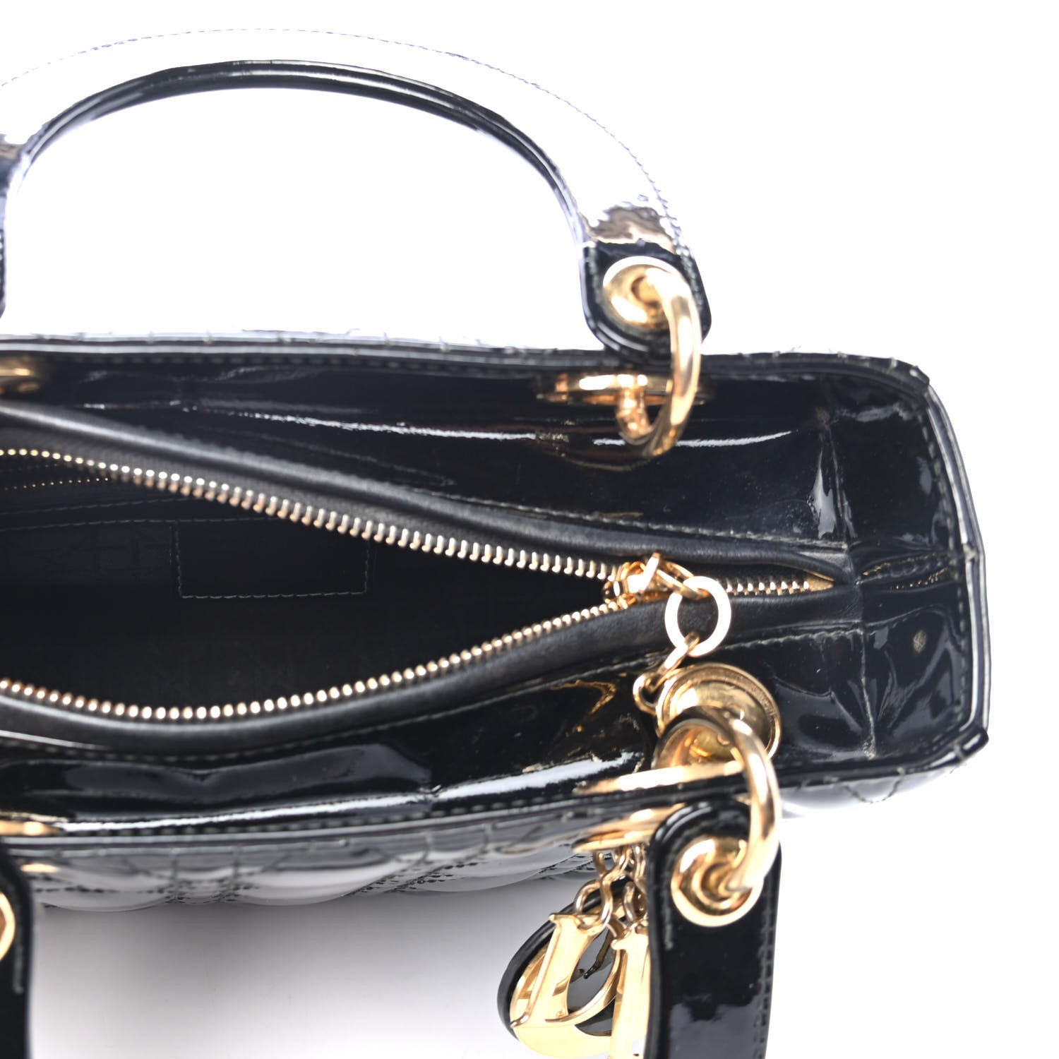 Christian Dior Patent Cannage Medium Lady Dior Black 4 of 4