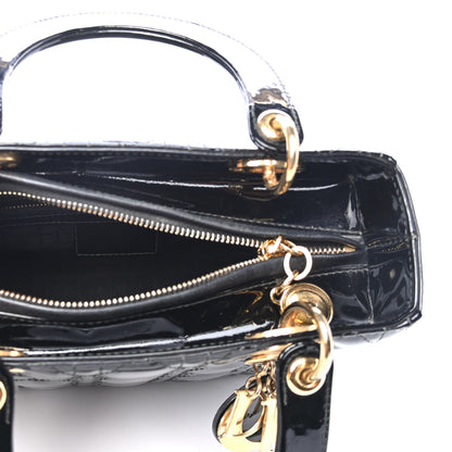 Christian Dior Patent Cannage Medium Lady Dior Black 4 of 4