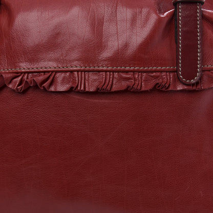 Gucci Calfskin Ruffle Medium Sabrina Boston Tote Red 16 of 16
