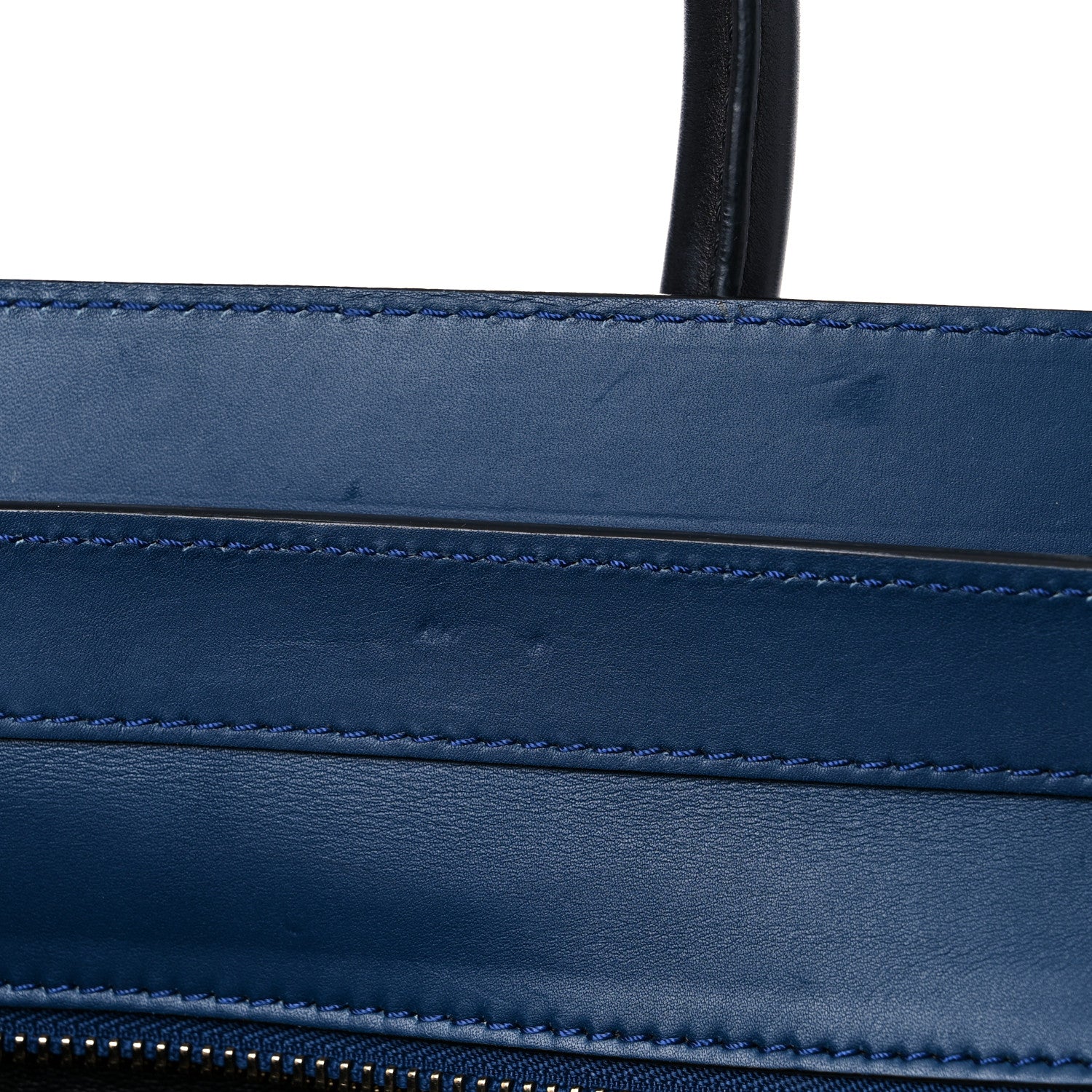 Celine Smooth Calfskin Mini Bi-Color Luggage Ocean Blue 11 of 19