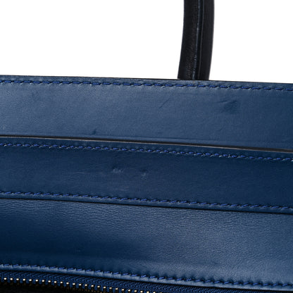 Celine Smooth Calfskin Mini Bi-Color Luggage Ocean Blue 11 of 19