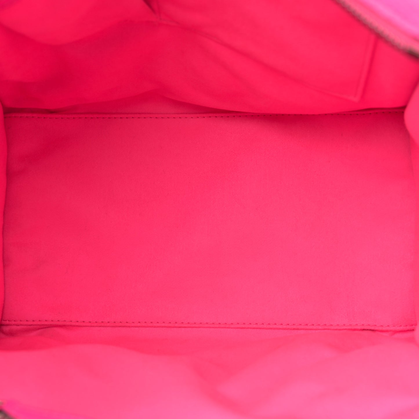 Drummed Calfskin Mini Luggage Fluo Pink