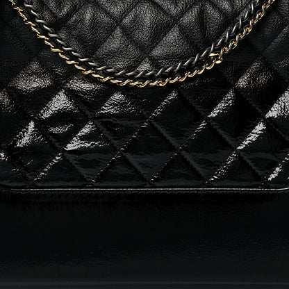 Chanel Patent Goatskin Quilted Medium Gabrielle Hobo Black 7 of 10