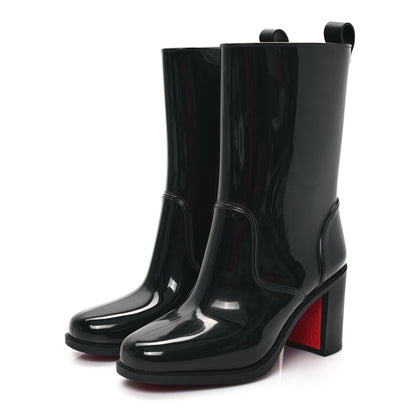 Christian Louboutin Recycled PVC Calfskin Loubirain 70 Boots 38 Black 3 of 8