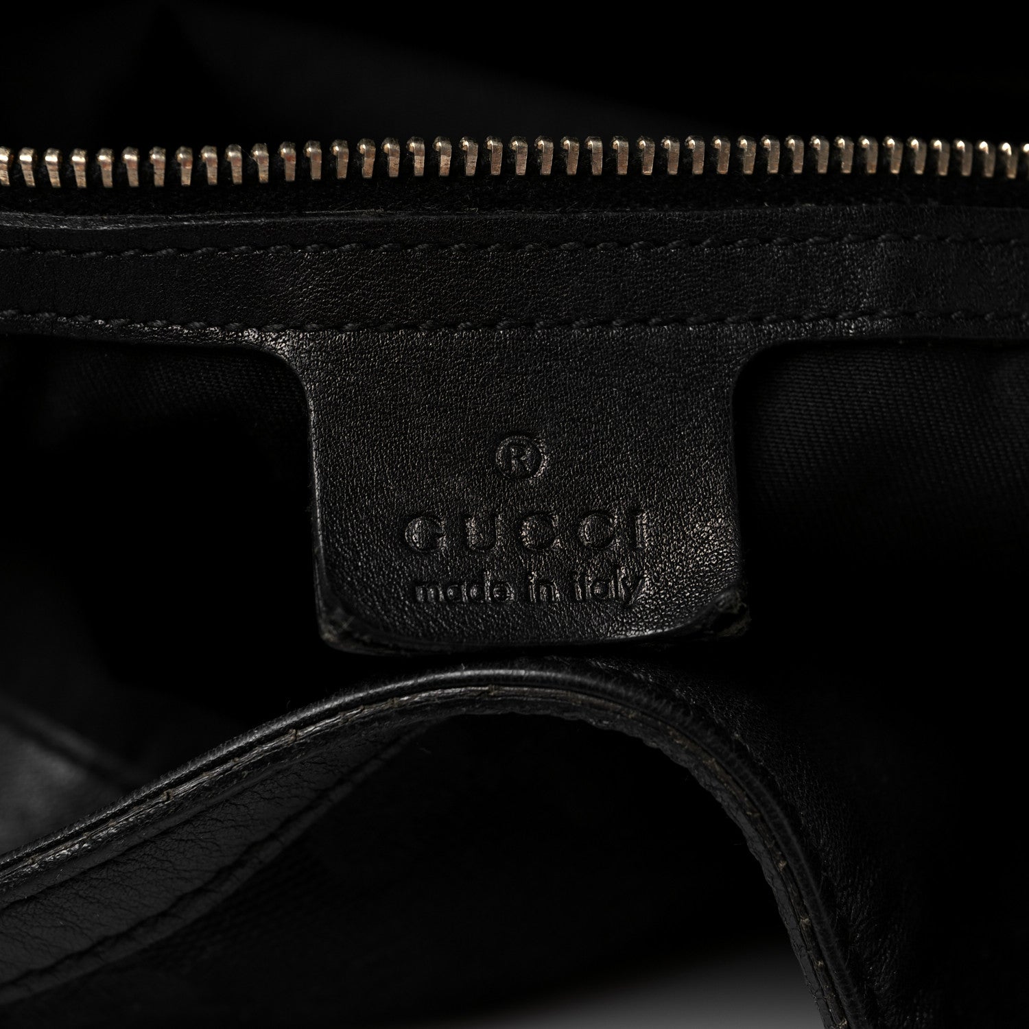 Gucci Monogram Medium Peggy Bamboo Top Handle Bag Black 6 of 14